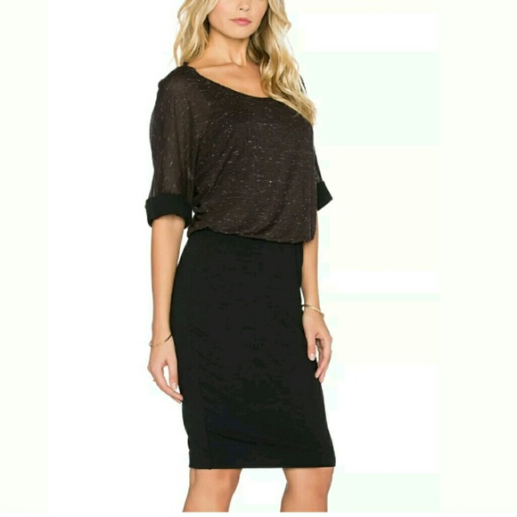 NWT Splendid Dress Heathered Purple & Black L - Picture 2 of 2